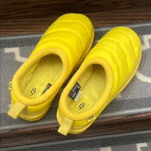 UGG Yellow Slippers Comfortable Slip-On Design